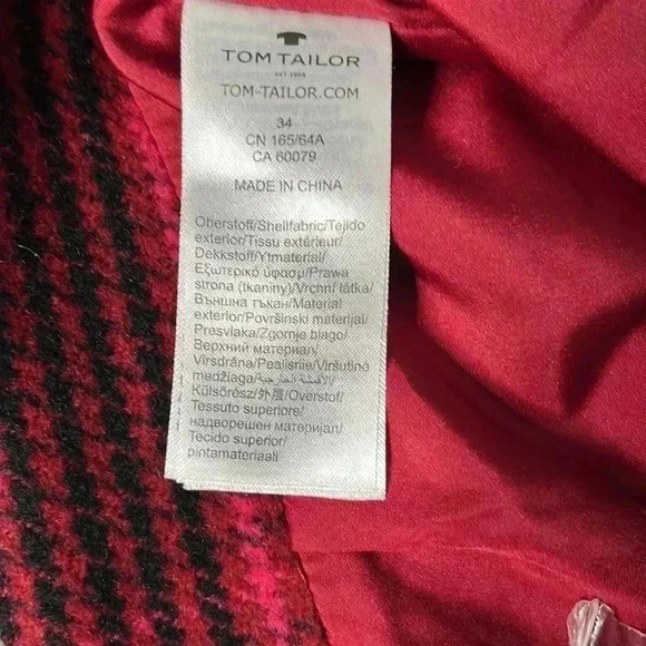 Tom Tailor Wool Blend Checkered Midi Skirt NWOT Size 34 (XS/S) - Picture 5 of 6